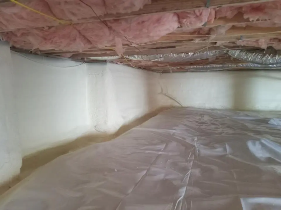 Crawl space encapsulation with closed-cell spray foam for Attic Insulation in Bellevue